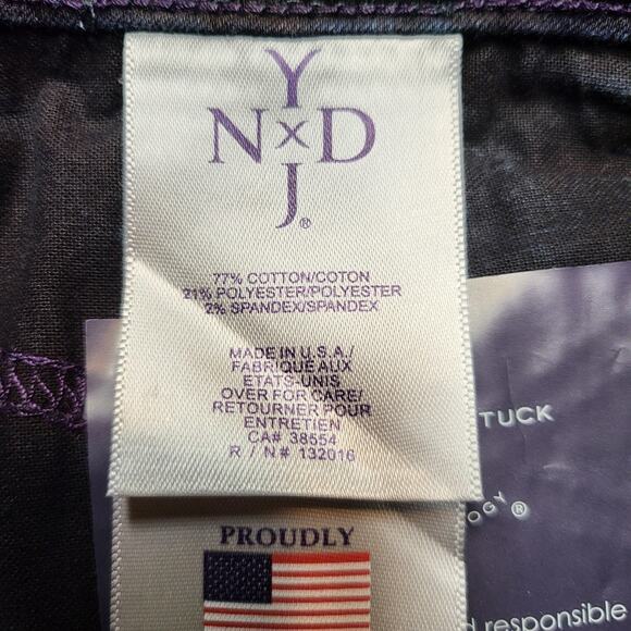 NYDJ Legging Jeans Womens 6 Blue Black Blue Acid Wash Stretch Skinny Made in USA - Picture 5 of 11